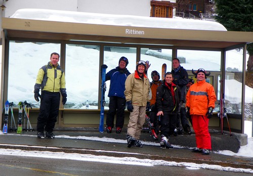 TGS-Volleyballer beim Skifahren